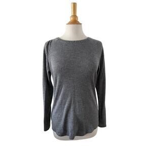 SmartWool Long Sleeve Top Sz S Merino 250 Wool Base Layer Gray Ribbed Womens